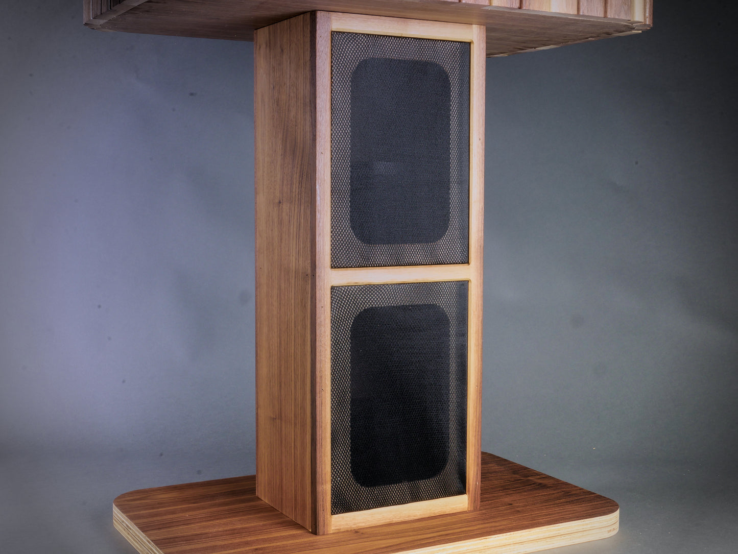 Small DJ Booth With Outlet and Built-In Speaker Design | Custom-DJ